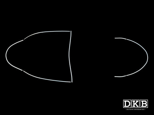 "J" Seal Channel Complete Car Kit, Beetle, up to 1967