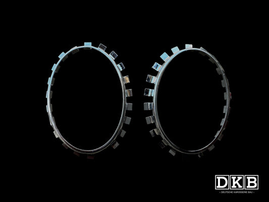 Heart Taillight Bezels, Beetle, Zwitter & Oval, 1952-55, Pair