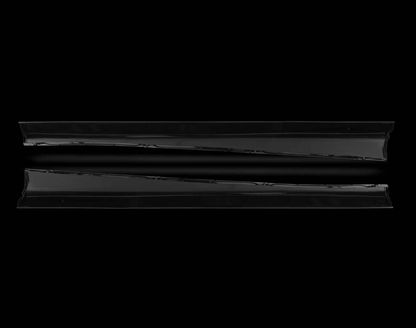 Running Board Set, Standard, Beetle, Oval, 1953-57, Powder Coated
