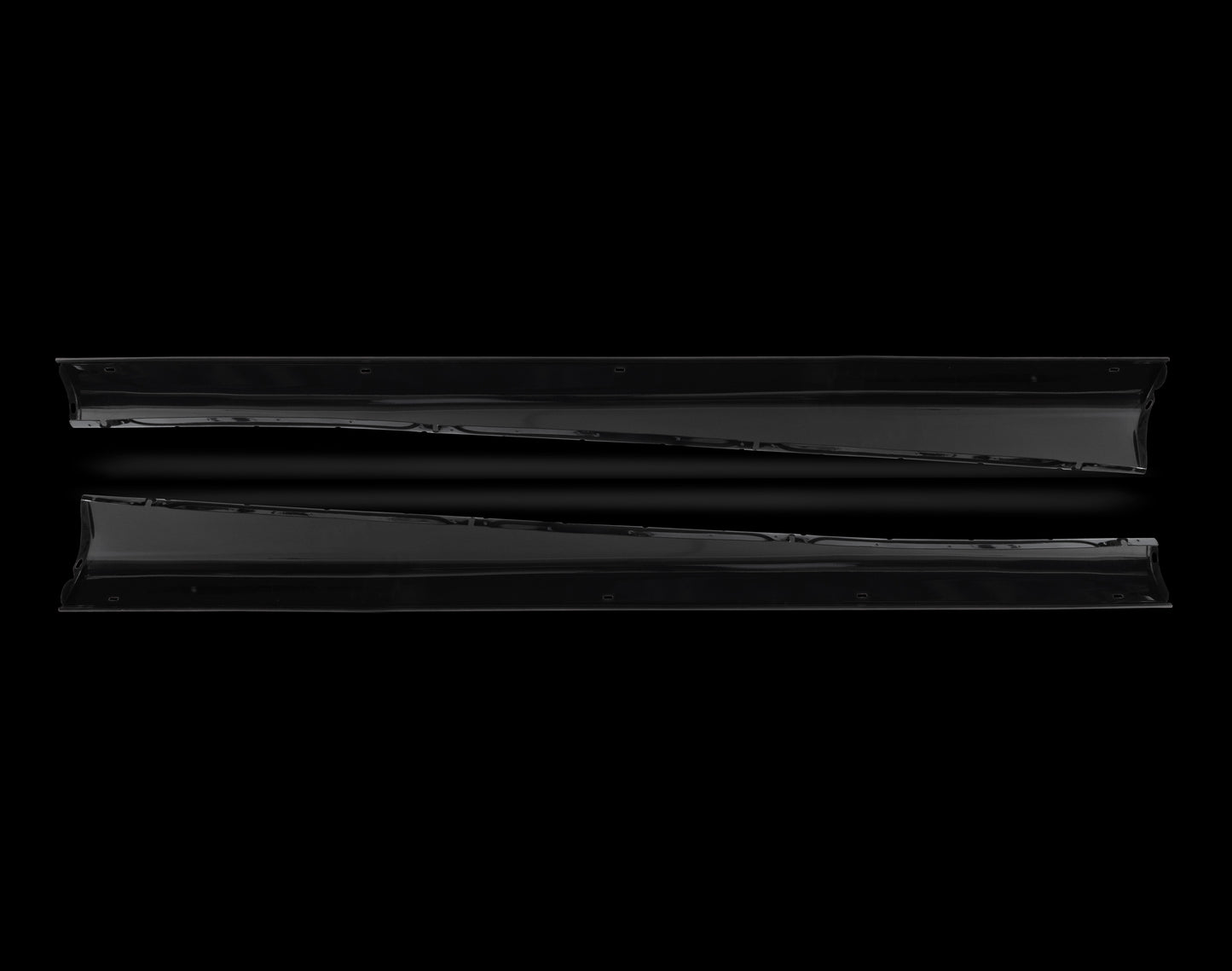 Running Board Set, Deluxe, Beetle, Oval, 1953-57, Powder Coated